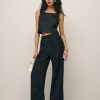 Reformation Petites Fernando Wide Leg Linen Pant Clearance