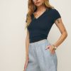 Reformation Charlotte Linen Short Online