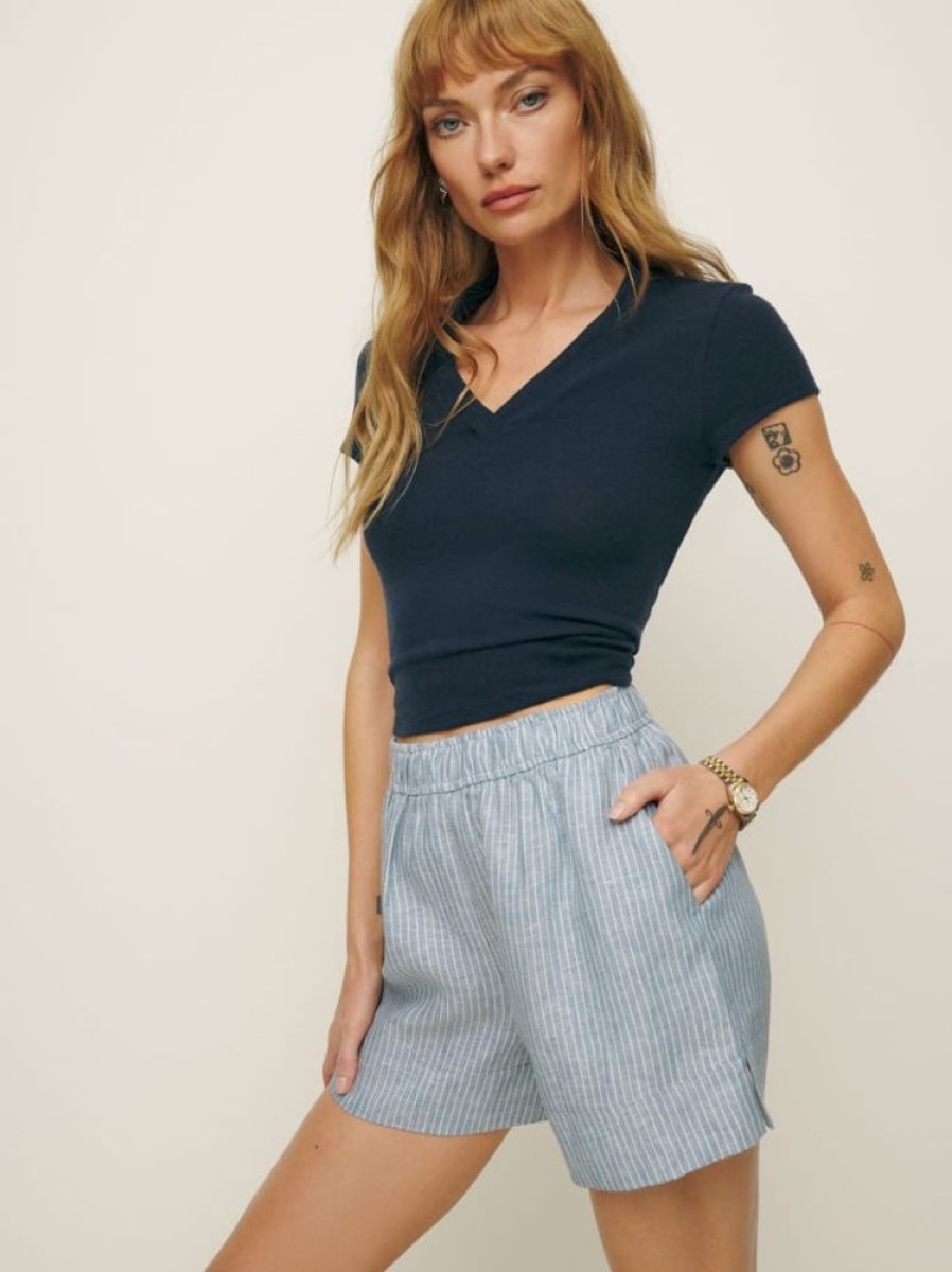 Reformation Charlotte Linen Short Online