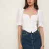 Reformation Simmie Linen Top New