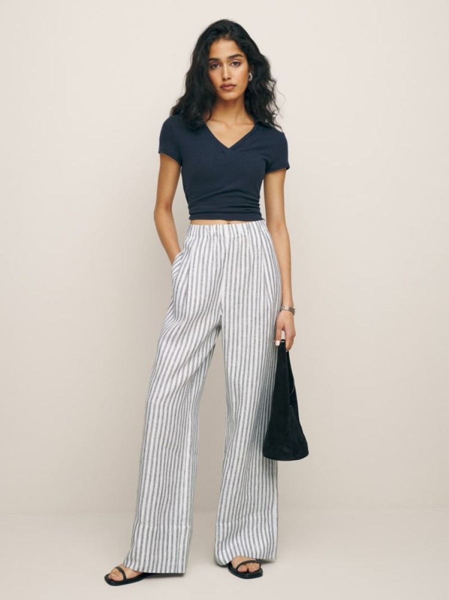 Reformation Fernando Wide Leg Linen Pant Online