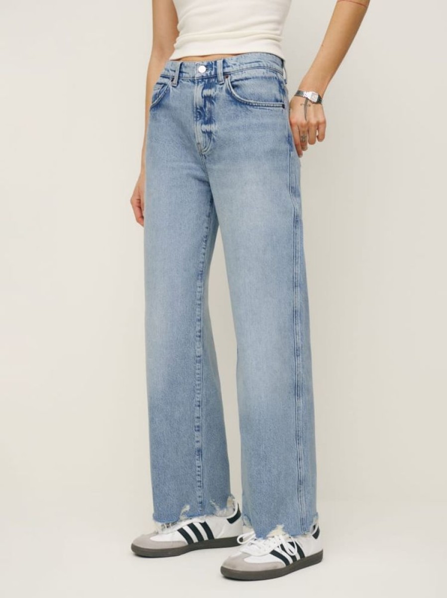 Reformation Val 90S Mid Rise Wide Leg Cropped Jeans Online