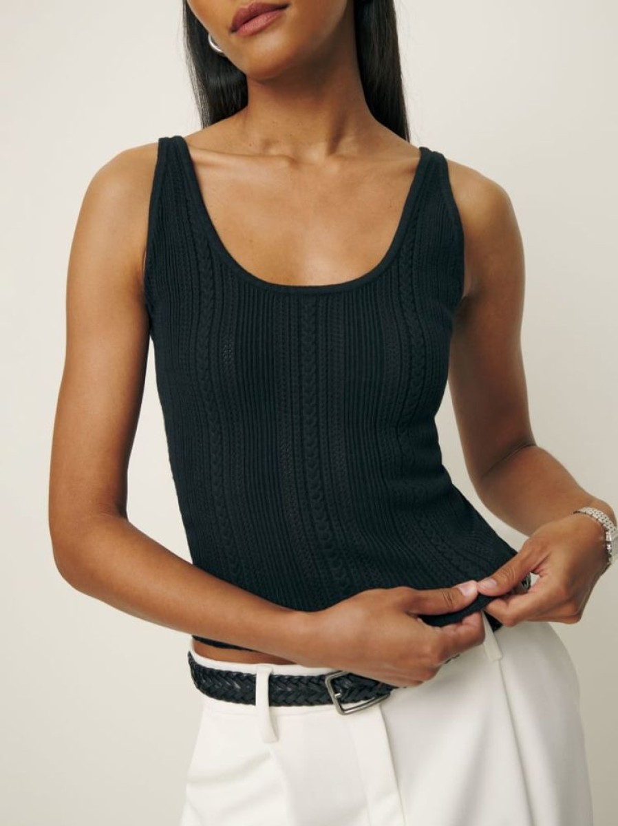 Reformation Luna Pointelle Sweater Tank Best