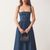 Reformation Tagliatelle Denim Midi Dress Online