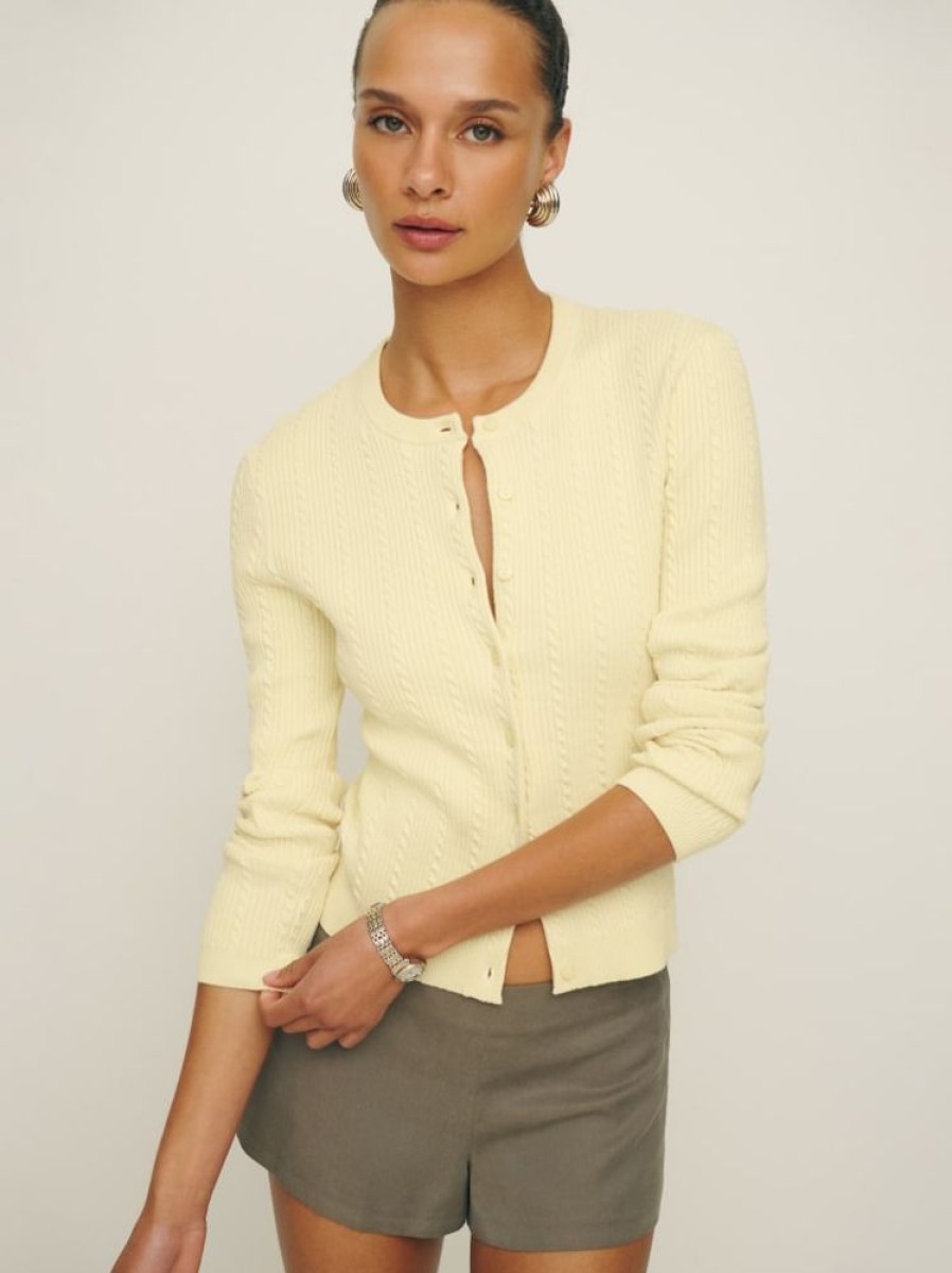 Reformation Natalie Cable Cardigan New