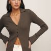 Reformation Valentina Ribbed Open Cardigan Clearance