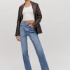 Reformation Cynthia High Rise Straight Long Jeans Hot