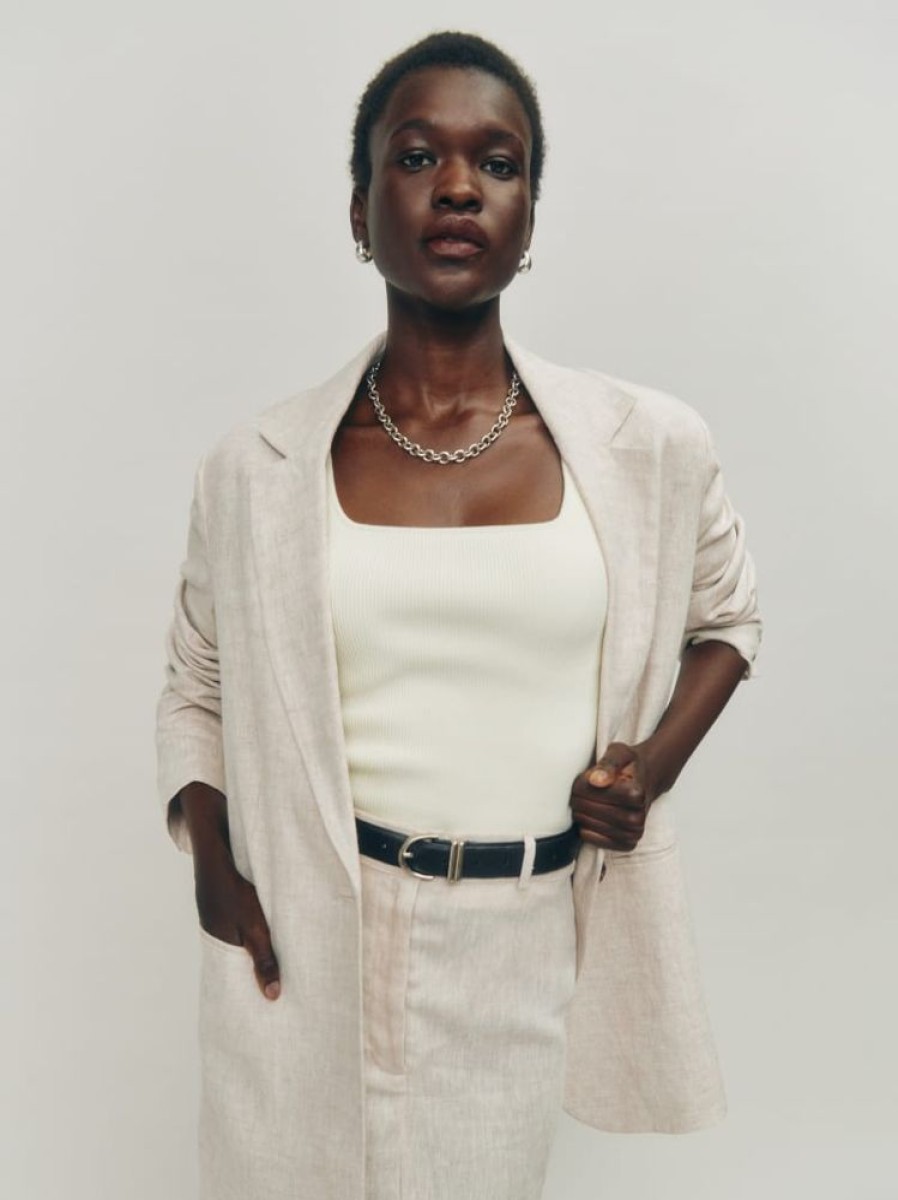 Reformation The Classic Relaxed Linen Blazer Online