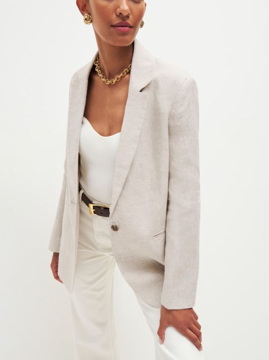 Reformation The Classic Relaxed Linen Blazer Online