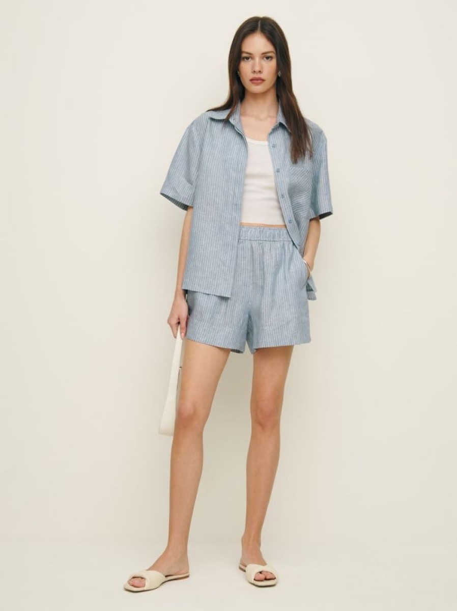 Reformation Liam Linen Oversized Shirt Hot