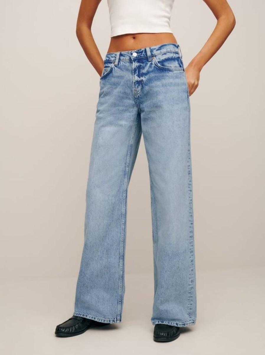 Reformation Cary Low Rise Slouchy Wide Leg Jeans Wholesale