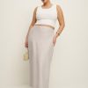 Reformation Layla Linen Skirt Es New