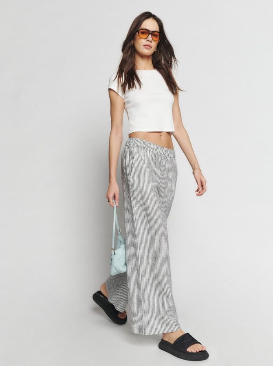 Reformation Petites Ava Linen Pant Hot