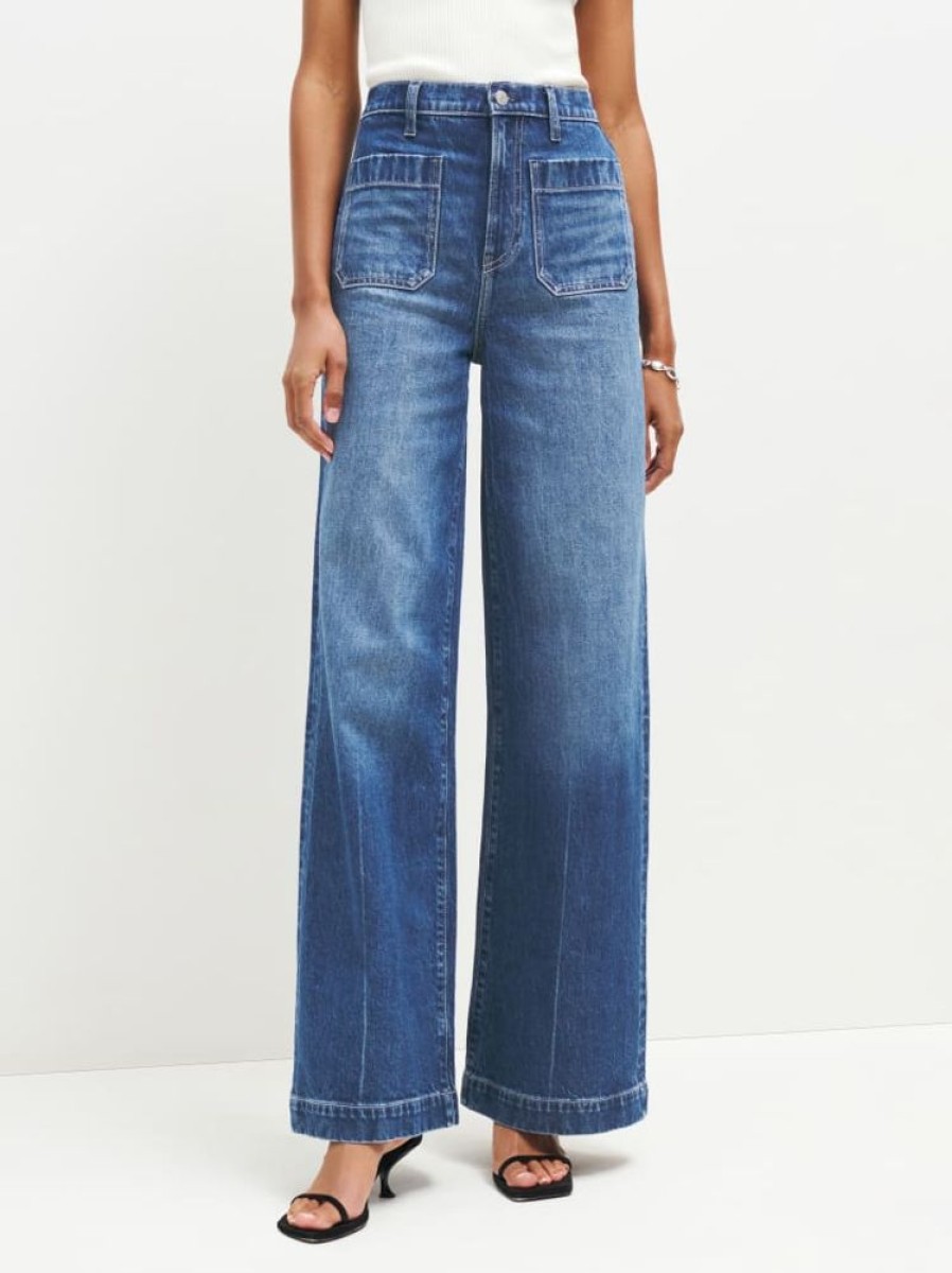 Reformation Janae Ultra High Rise Wide Leg Jeans Best