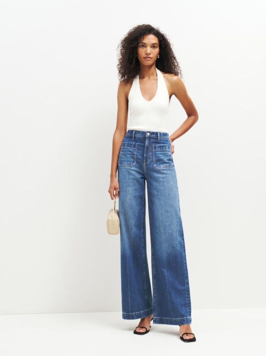 Reformation Janae Ultra High Rise Wide Leg Jeans Best