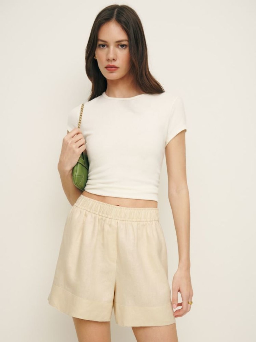 Reformation Charlotte Linen Short Hot