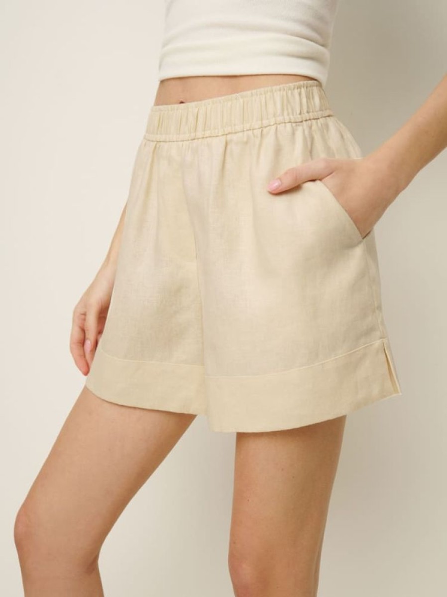 Reformation Charlotte Linen Short Hot