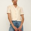 Reformation Bess Linen Top Clearance