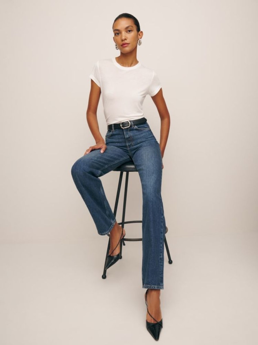 Reformation Wilder High Rise Wide Leg Jeans Clearance