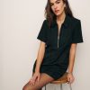 Reformation Veda Loeb Suede Dress Clearance