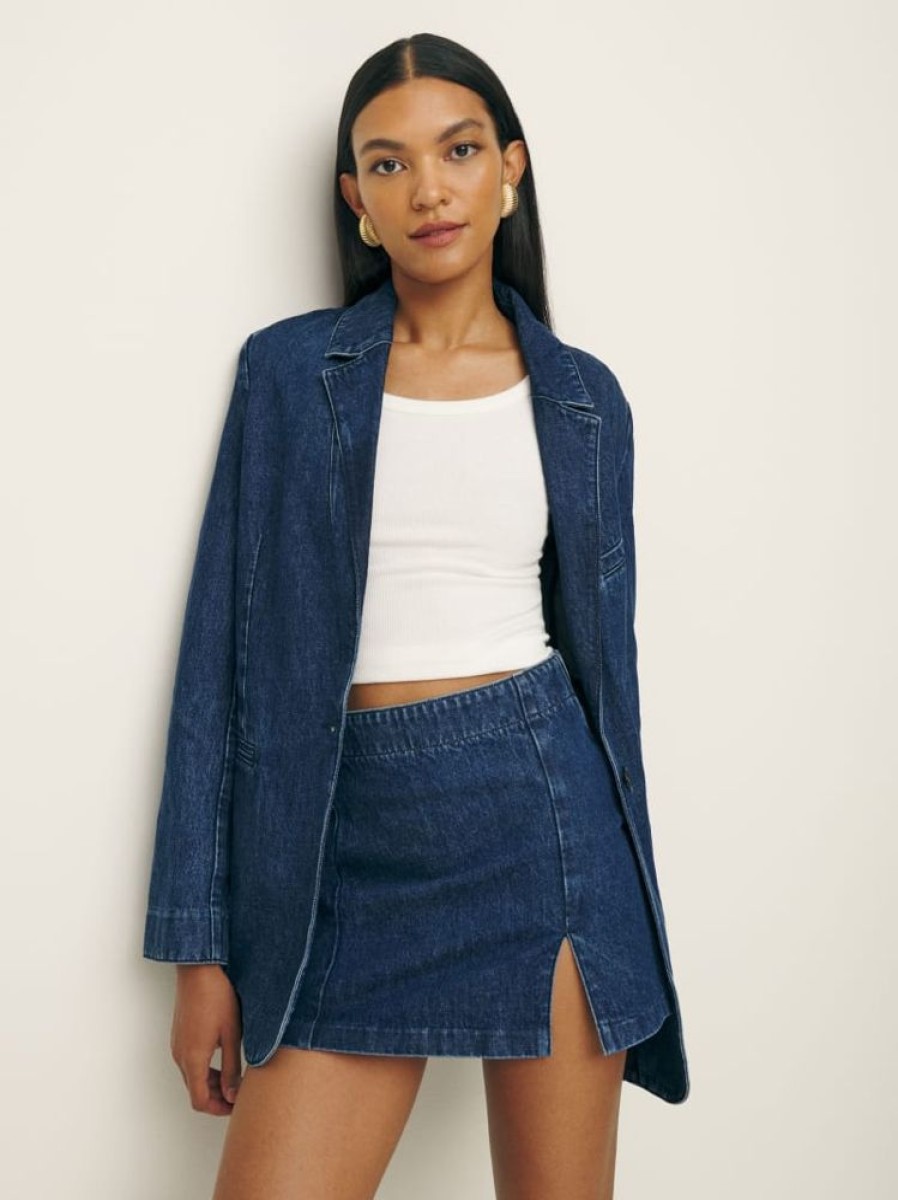 Reformation Siobhan Denim Mini Skirt Best