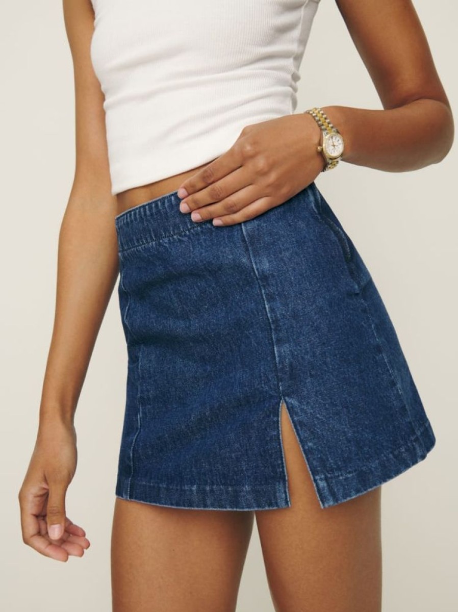 Reformation Siobhan Denim Mini Skirt Best