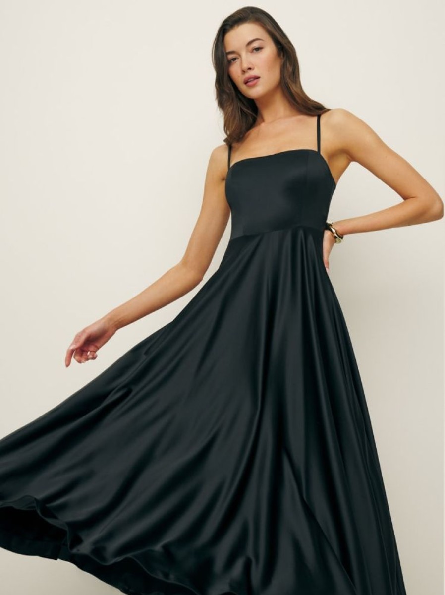 Reformation Gracen Satin Dress Clearance