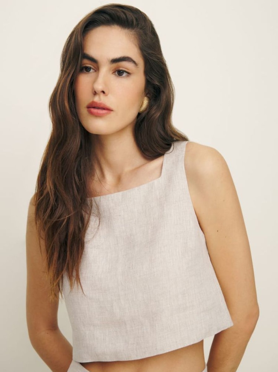 Reformation Saige Linen Top New