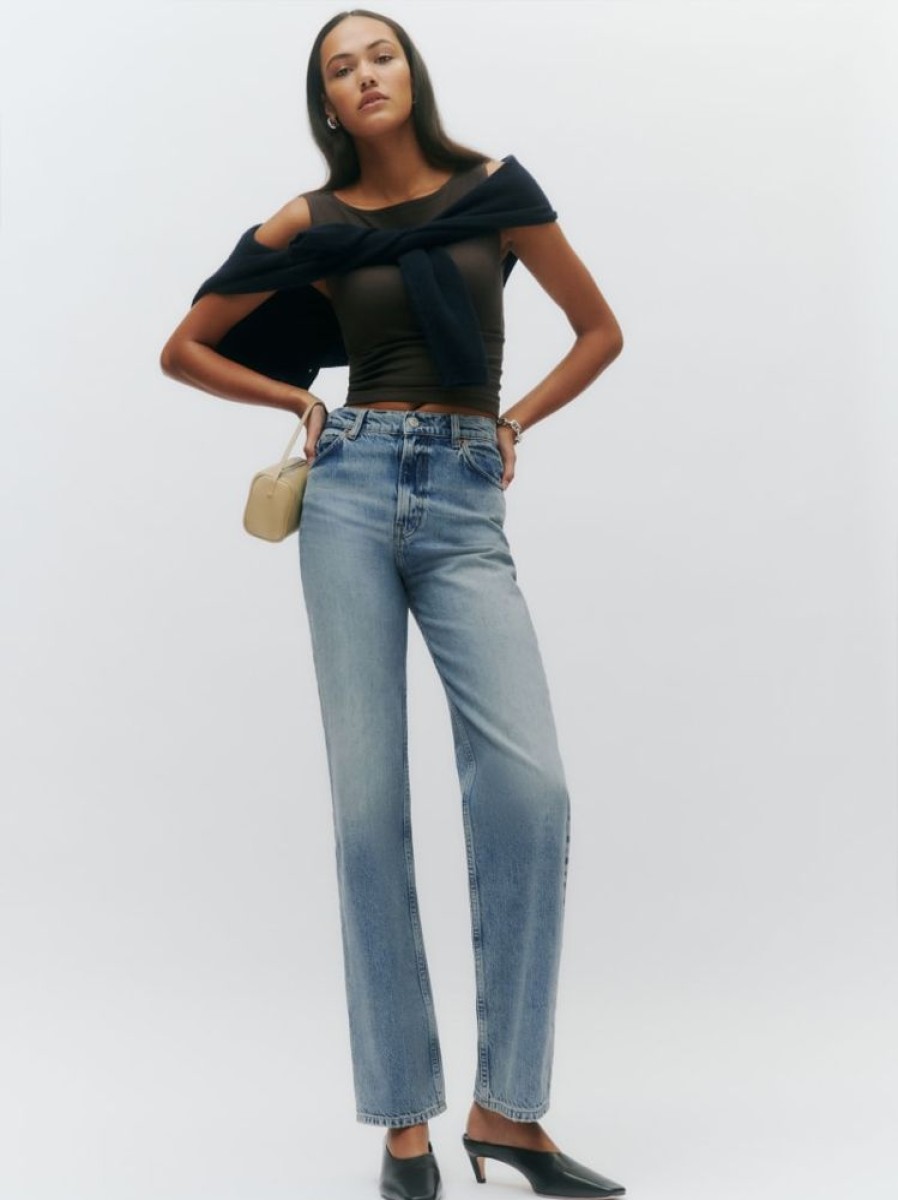 Reformation Abby High Rise Straight Jeans Online