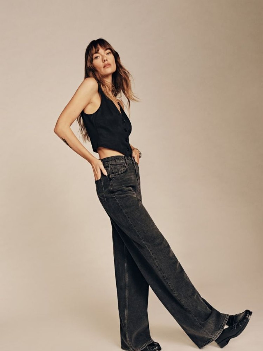 Reformation Cary High Rise Slouchy Wide Leg Jeans Clearance