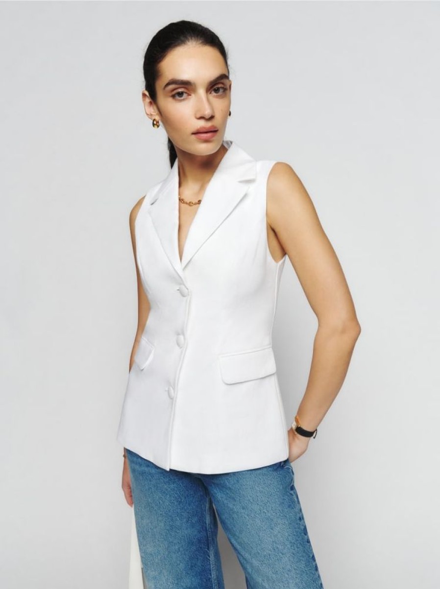 Reformation Billie Linen Vest Online