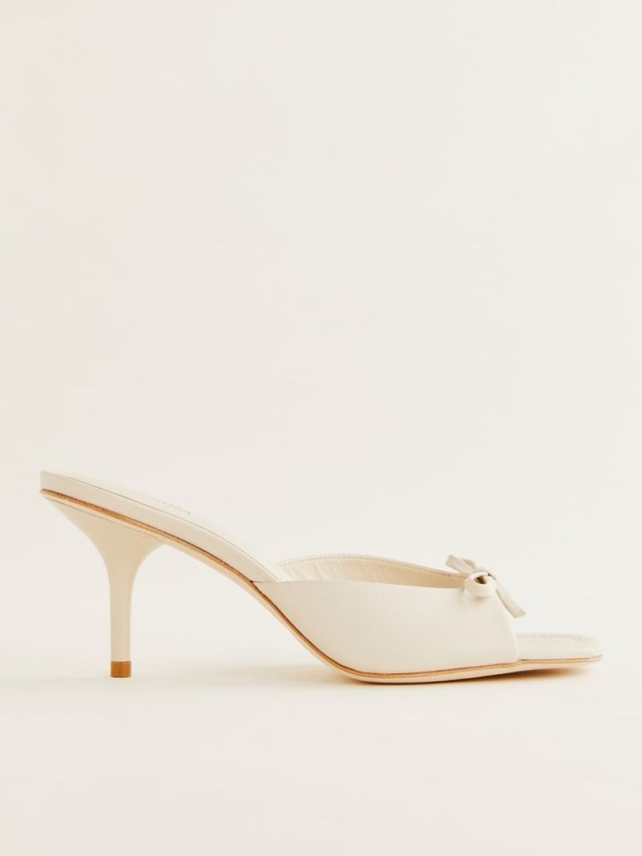 Reformation Clementine Heeled Mule Sandal Hot