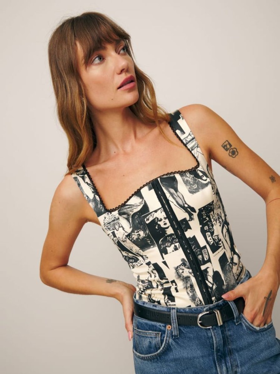 Reformation Tagliatelle Silk Top Online