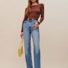 Reformation Cary High Rise Slouchy Straight Leg Jeans Wholesale