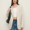 Reformation Drew Oversized Linen Blazer Best