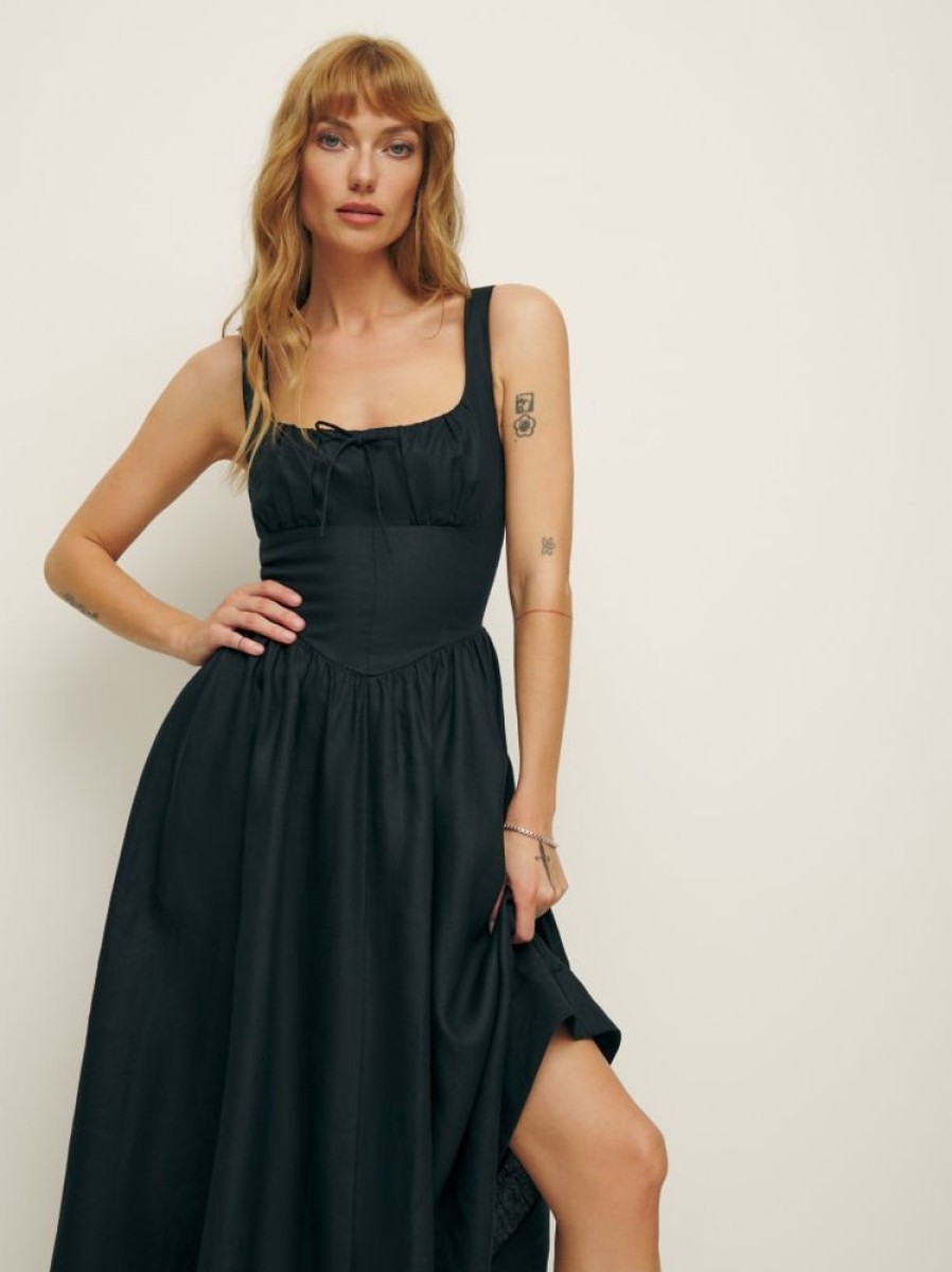 Reformation Petites Balia Linen Dress Online