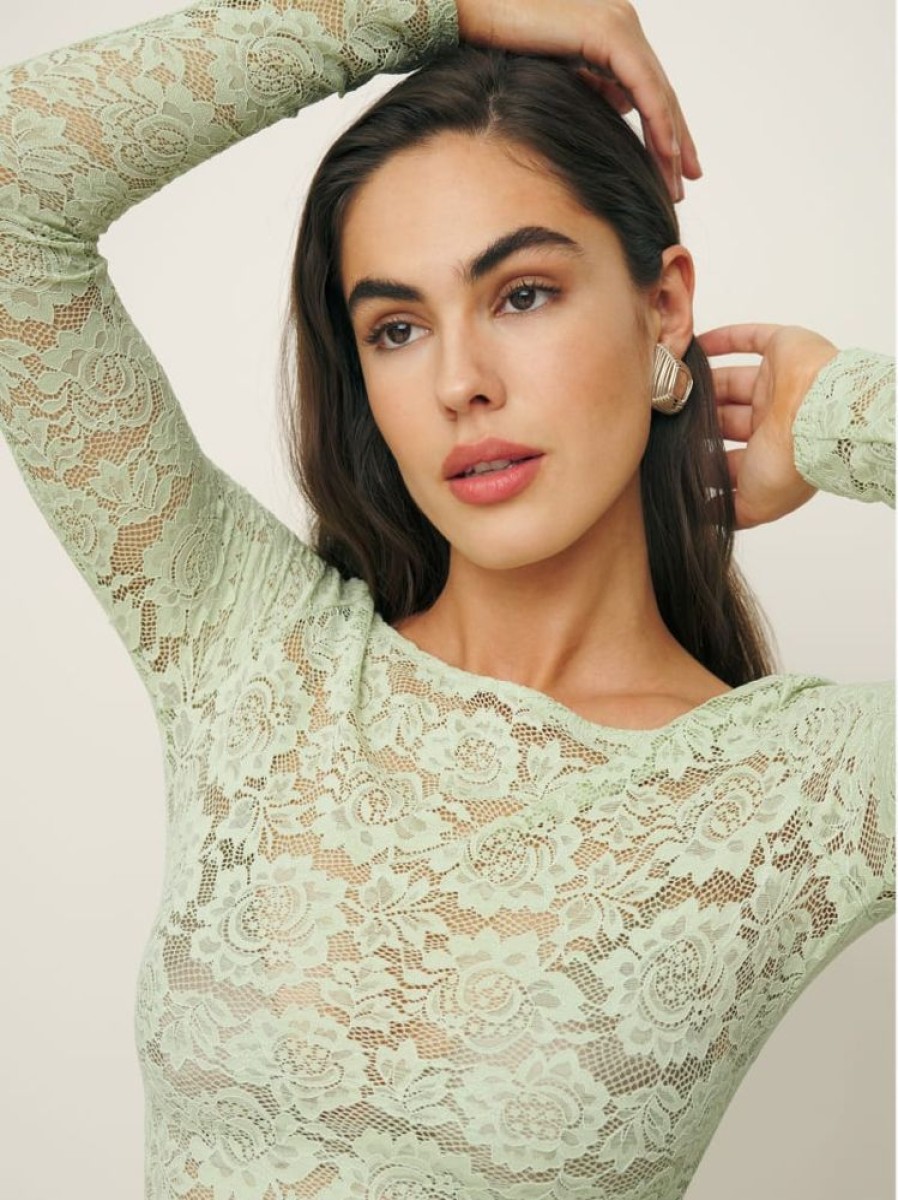 Reformation Adriano Lace Knit Top Best