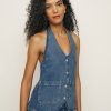 Reformation Brittany Denim Halter Top Best