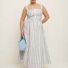 Reformation Tagliatelle Linen Dress Es New