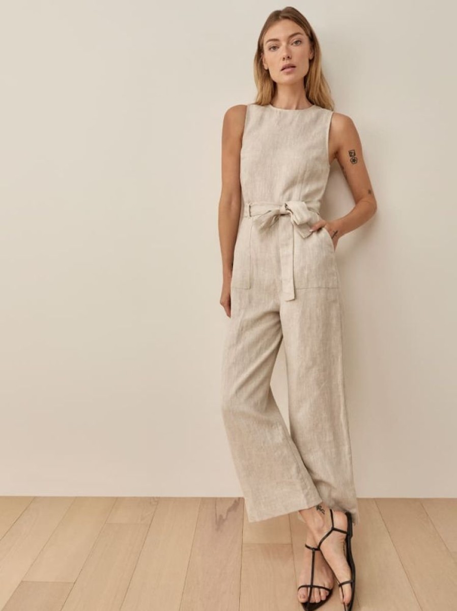 Reformation Naomi Linen Jumpsuit Hot