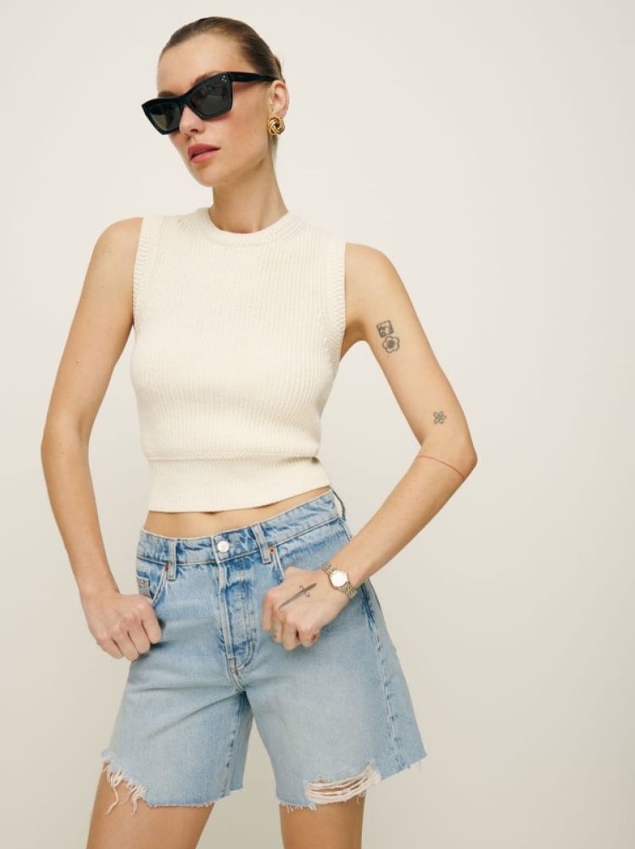 Reformation Raye Mid Rise Relaxed Jean Shorts Best