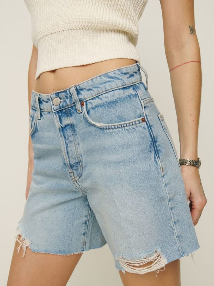 Reformation Raye Mid Rise Relaxed Jean Shorts Best