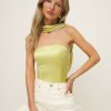 Reformation Sallie Silk Top Hot