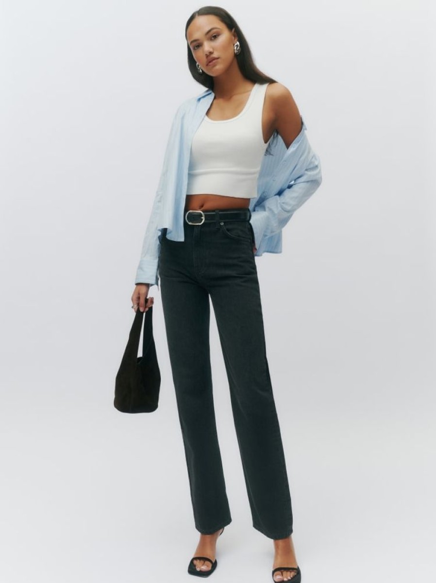 Reformation Abby High Rise Straight Jeans Online