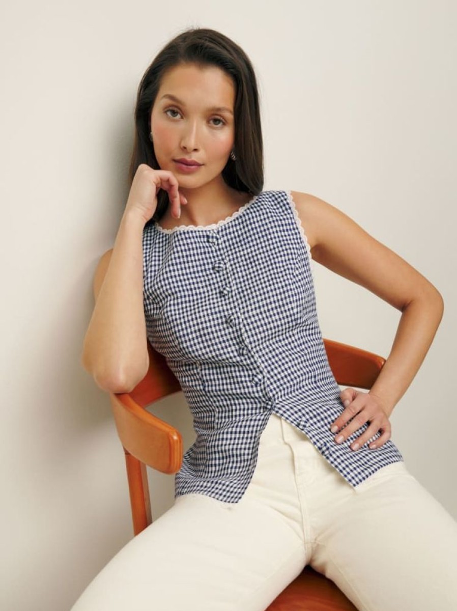 Reformation Amela Linen Top Wholesale