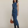 Reformation Petites Kendi Denim Midi Dress Online