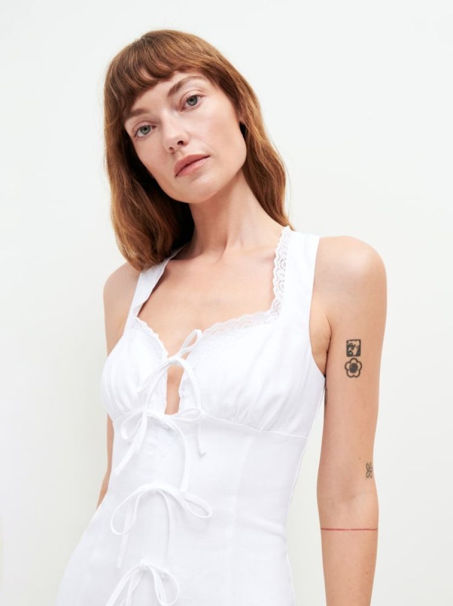 Reformation Reia Linen Dress Clearance