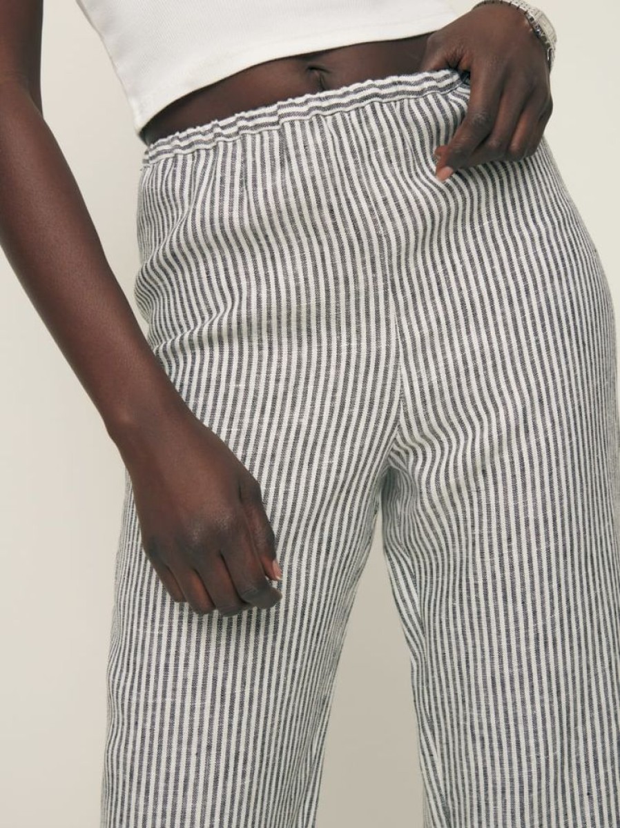 Reformation Remi Cropped Linen Pant Hot