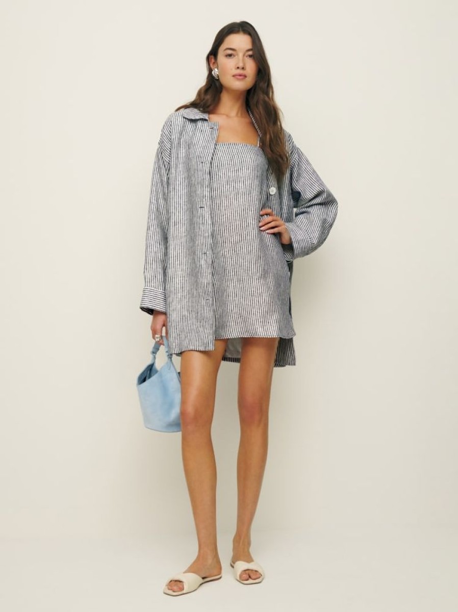 Reformation Aubree Linen Dress Online