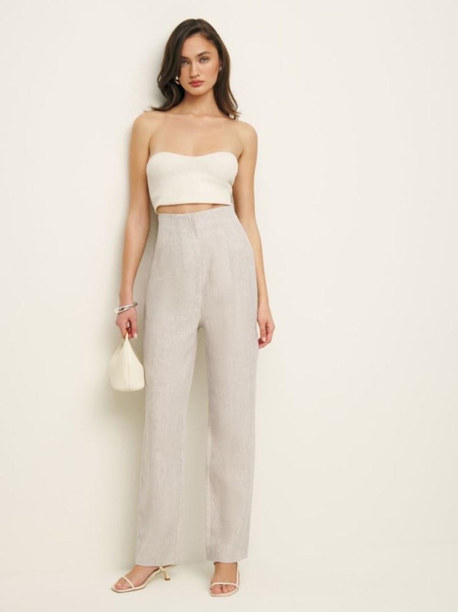 Reformation Colton Linen Pant New